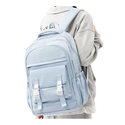 High Capacity Student Backpack with Laptop Pocket - Blue