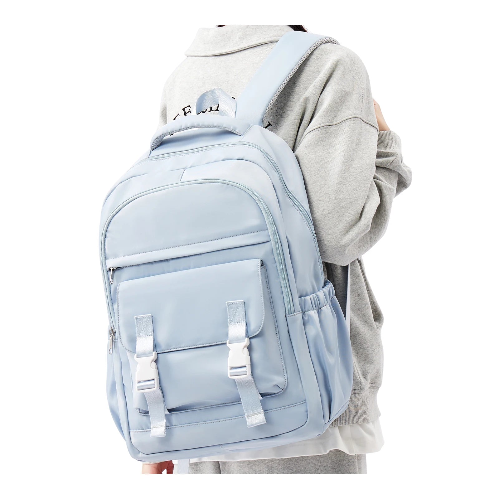 High Capacity Student Backpack with Laptop Pocket - Blue