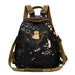 Cosmic Orbit Lock Backpack Lightweight Starry Pattern - Black