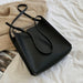 Tote Bag with Interior Pockets and Zipper Closure - Black