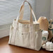 Casual Carryall Tote for Work, Study and Travel Daily - White