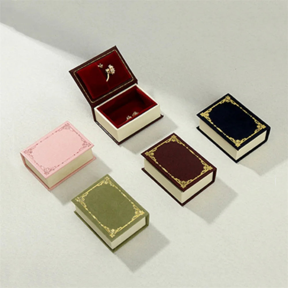 Book Shaped Jewelry Box On The Go Velvet Interior