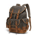 Vintage Canvas Backpack for Travel And Daily Use - Waxed Dark Grey