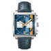 Chronograph Square Wristwatch with Strap Movement - Orange Blue