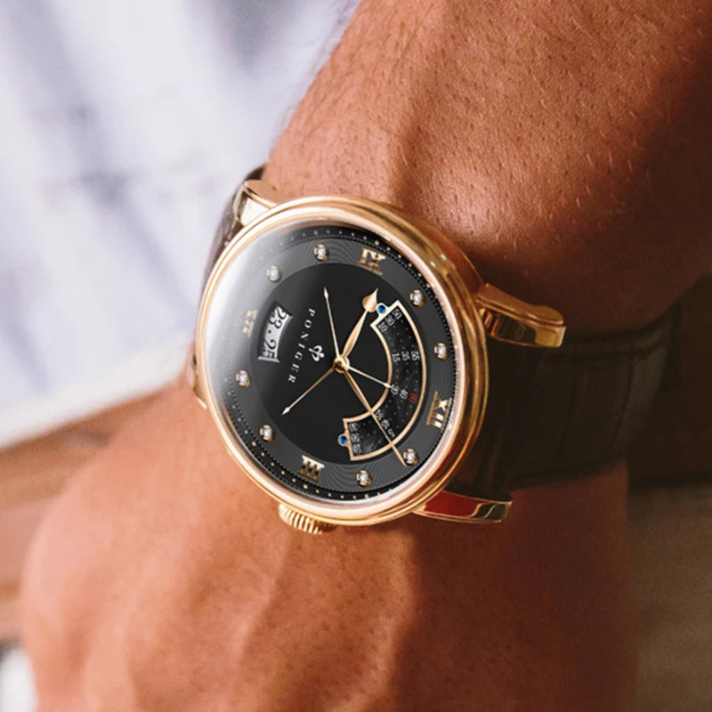 Mechanical Tourbillon Wristwatch with Date Window