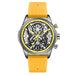 Sport Chronograph Skeleton Watch Open Heart Dial - Yellow
