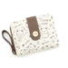 Cat Pattern Zipper Wallet With Strap Card Holder Chic - Beige