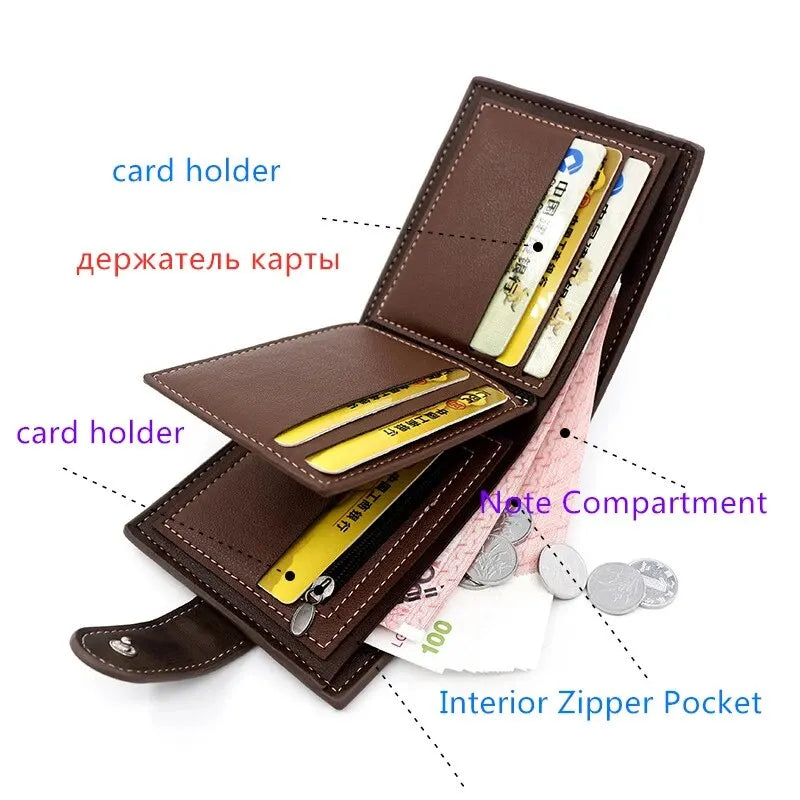 Classic Patchwork Wallet with Hasp Closure Card Holder