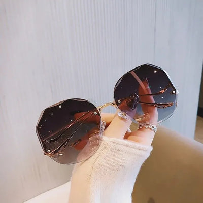 Sunglasses Polygon Frame with Curved Edges for City - WO2MEN