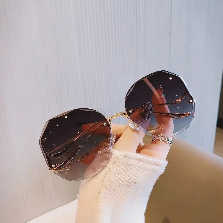 Sunglasses Polygon Frame with Curved Edges for City - WO2MEN