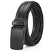 Belt Split Leather with Automatic Buckle Ratchet - Black