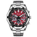 Quartz Wristwatch with Calendar And Luminous Hands - Red