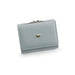 Petite Heart Clasp Wallet for Cards and Coins Elegance - Blue