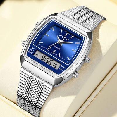 Watch Dual Display Quartz Timepiece for Everyday Use - WO2MEN