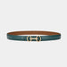 Belt With Horsebit Buckle In Classic Silhouette - Olive Green