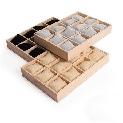 Jewelry Storage Tray with 12 Compartments And Cushions