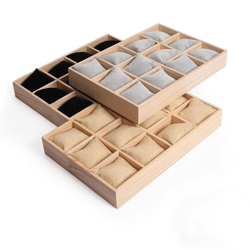 Jewelry Storage Tray with 12 Compartments And Cushions
