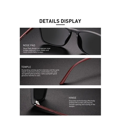 Polarized Sunglasses for Men Rectangular Frame