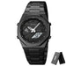 Stainless Steel Quartz Wristwatch for Men Digital - BK/BK/WH V2