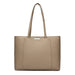 Elegant Tote Bag with Dual Handles and Internal Pockets - Khaki