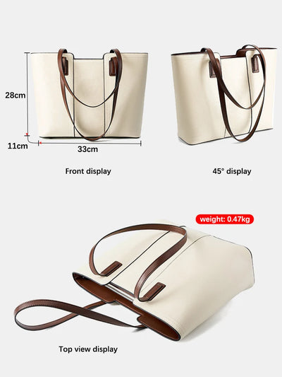 Refined Structured Day Tote for Office and Everyday Use