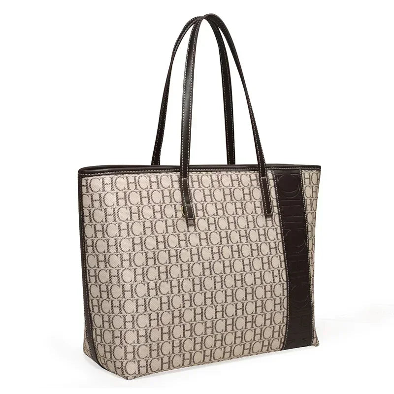 Monogram Pattern Shoulder Tote for Everyday Grace Carry