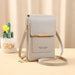 Crossbody Bag PU Leather Wallet Organizer for Everyday Use - Grey