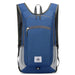 Foldable Ultralight Hiking Backpack with Mesh Pockets - Blue