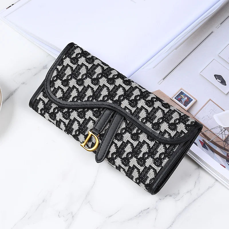 Wallet D Buckle Long Card Holder Organizer For Travel - WO2MEN