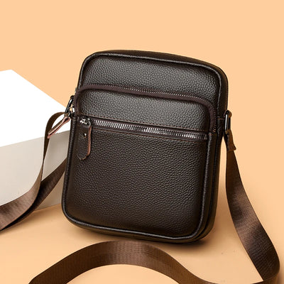 Men's Shoulder Bag with Zipper Pocket Compact Crossbody