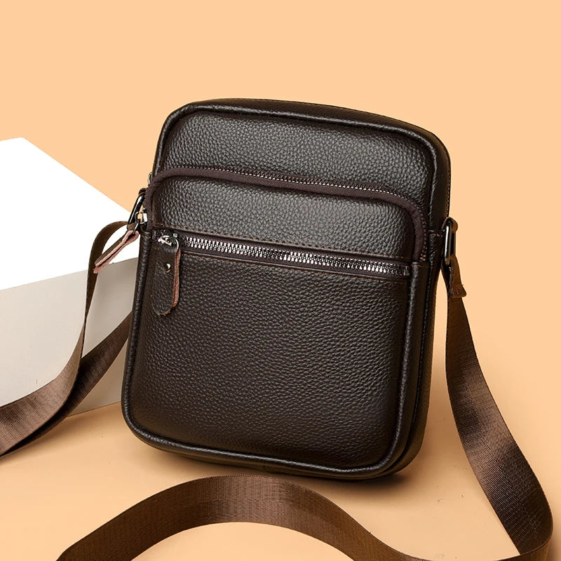 Men's Shoulder Bag with Zipper Pocket Compact Crossbody