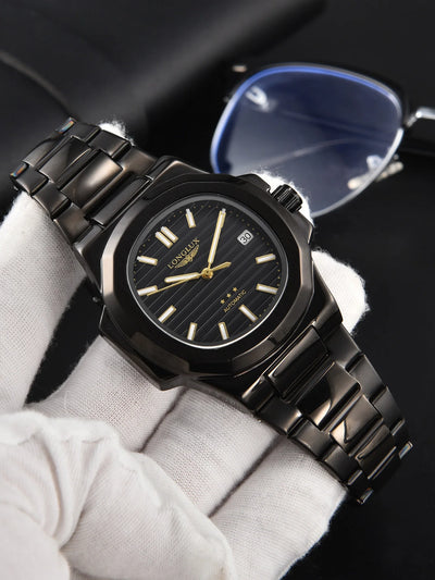 Automatic Stainless Steel Wristwatch With Date Display