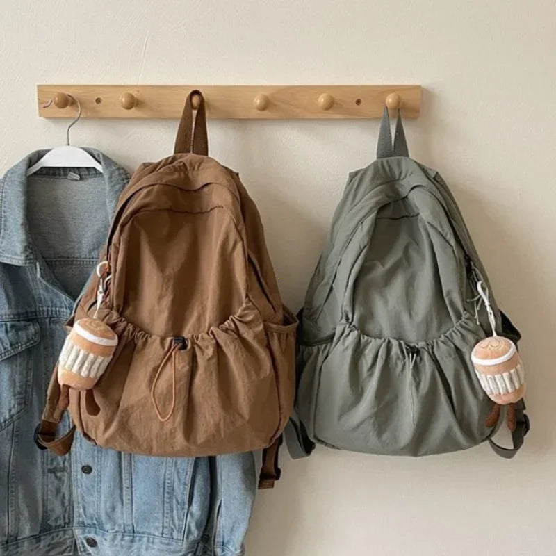 Backpack Large Capacity Drawstring Pocket Casual