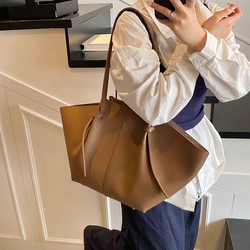 Two In One Shoulder Tote Bag With Removable Pouch