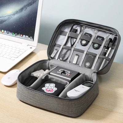 Compact Cable Organizer Bag for Travel On the Go Daily