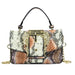 Snake Pattern Shoulder Bag With Ornate Gold Clasp Grace - Orange