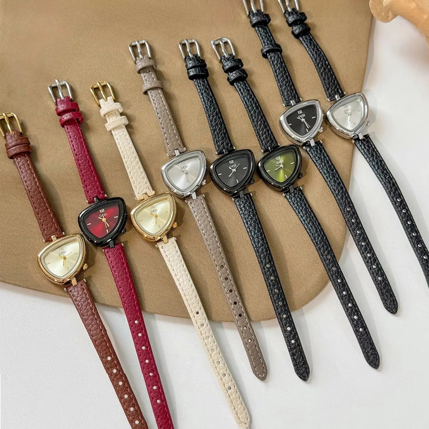 Asymmetrical Dial Watch Quartz Movement Elegant