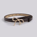 Bowknot Buckle Belt for Casual Everyday Wear Accessory - Coffee Silver