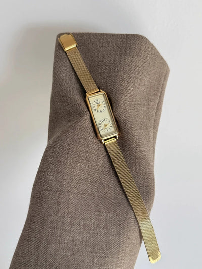 Watch Dual Movement Rectangular Dial Couture Timepiece - WO2MEN