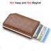 RFID Shield Cardholder Wallet for Slim Card Security - Brown
