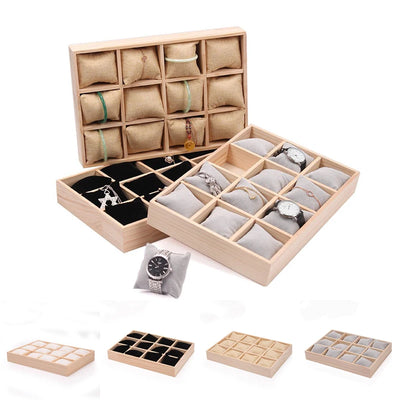 Jewelry Storage Tray with 12 Compartments And Cushions
