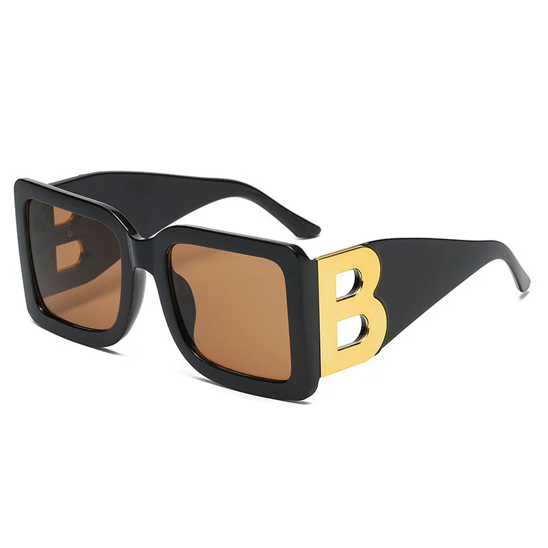 Oversized Square Sunglasses UV400 Gradient Lens