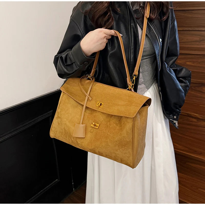 Satchel Bag Large Capacity with top handle and shoulder strap