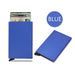 Aviation Metal RFID Card Wallet With Slim Pop Out Pro - Blue