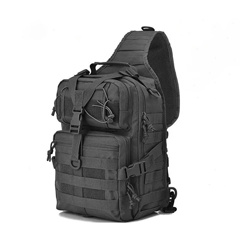 Tactical Travel Backpack with MOLLE System Expandable - Black