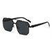 Sunglasses Rimless Square Double Bridge Gradient UV400 - Black