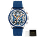 Sport Chronograph Skeleton Watch Open Heart Dial - Blue Box