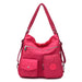 Handbag with Multiple Pockets Large Capacity Everyday - Rose Red