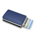 RFID Shield Cardholder Wallet for Slim Card Security - Carbon Blue
