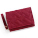 Mini Zip Wallet with Woven Pattern Card Holder - Red